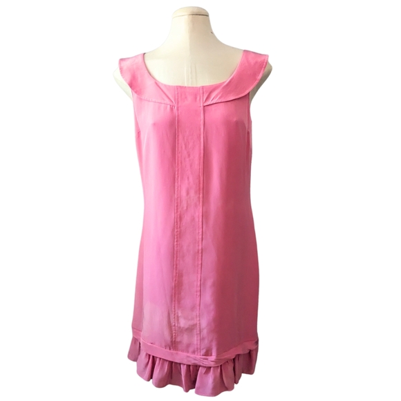 Walter Baker Dresses & Skirts - WALTER By WALTER BAKER 100% Silk Pink Ruffled Dress Size 4